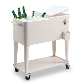 Same Code9856238480QT 87.5*38.5*91cm Rectangular Plastic Box Iron Leg Tube Freezer Insulation Freezer Insulation Cart Milk White Color