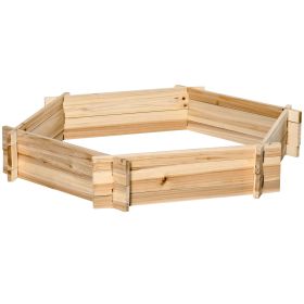 39'' x 36'' Screwless Raised Garden Bed, Hexagon Planter Box DIY Herb Garden