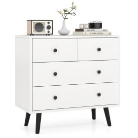 4 Drawers Dresser Chest of Drawers Free Standing Sideboard Cabinet