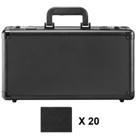 Graded Card Storage Box, 4 Slots, Graded Sports Cards Holder Carrying Case with Coded Lock Foam Dividers