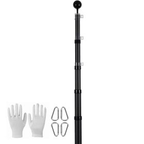 25FT Telescoping Flag pole Kit, Heavy Duty Aluminum Alloy in Ground Flag Poles for Outside, 3 Display Modes Flagpole with 3x5 American Flag
