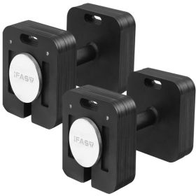 Adjustable Two Dumbbells Or Dumbbells Sets 80LB Square Dumbbell 9 in 1 Free Weights for Multi weight Options Quick-Lock Adjustable