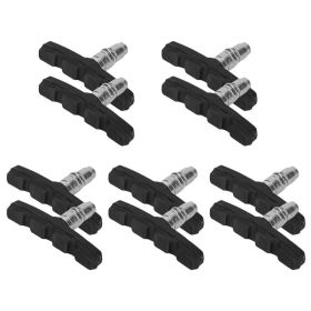 5 Pairs V Bike Brake Pads Road Mountain Bicycle V-Brake Blocks Set 70mm Non-Slip V Bicycle Stop Caliper With Hex Nuts And Spacers (Option: 5Pair Per Set)