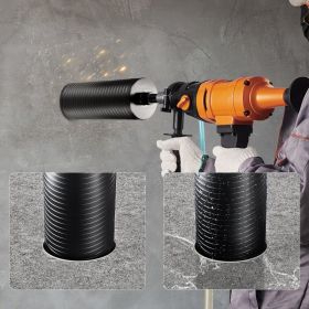 Core Drill Bit, 4.25' Wet/Dry Diamond Core Drill Bits For Brick And Block, Concrete Core Drill Bit With Pilot Bit Adapter And Saw Blade, 9.5' Dri (Option: Black)