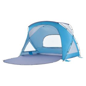 Beach Tent Sun Shelter for 6 Person, UPF 50+ Protection, Portable Sun Shade Canopy with Carrying Bag & Sand Pockets (default: Default)