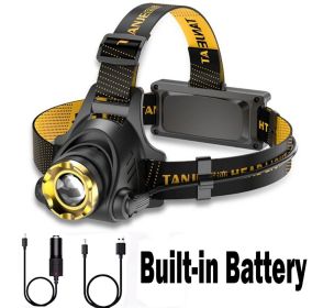 99000000LM Stärkste wiederaufladbare Stirnlampe Superhelles LED Kopf Taschenlamp (Quantity: 1 pc)